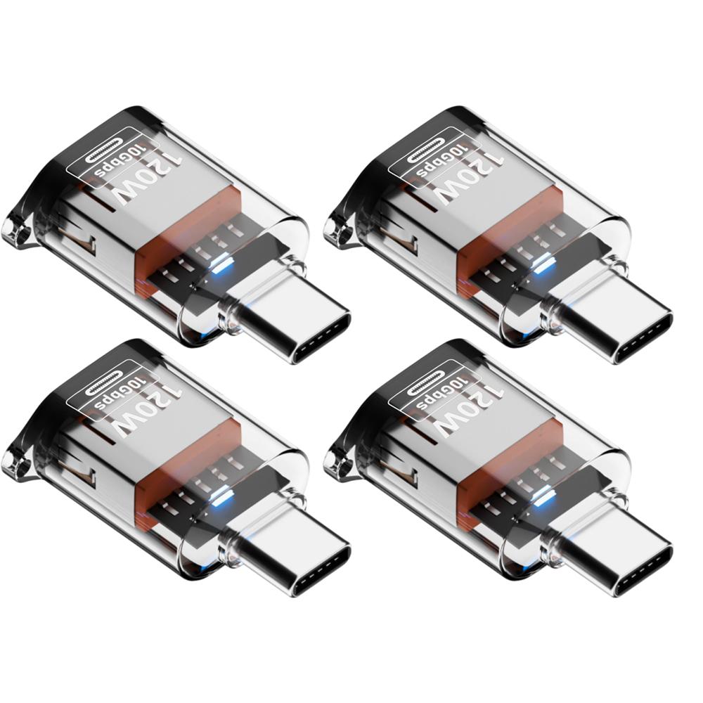 Универсальные адаптеры Type C на USB 3.2 120 Вт 10 Гбит/с Высокоскоростная зарядка Передача данных Конвертеры для телефона для IPhone IPad Samsung PC