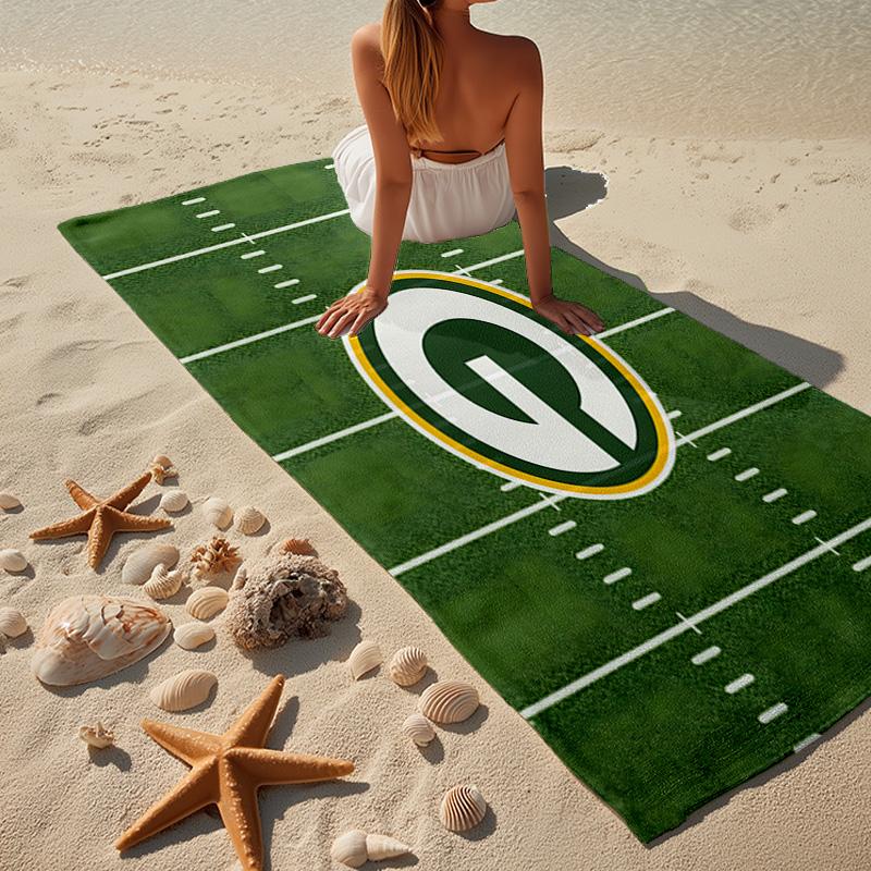 Green Bay Packers Gear Microfiber Beach Towel, Lightweight And Quick-Dry, for Summer Travel, Beach Essential, Swimming Pool