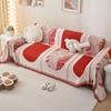 Red Double-Sided Leaf Chenille Sofa Cover Cloth Universal Sofa Cover Towel Four Seasons Universal Anti-Scratching All Inclusive Cover Blanket