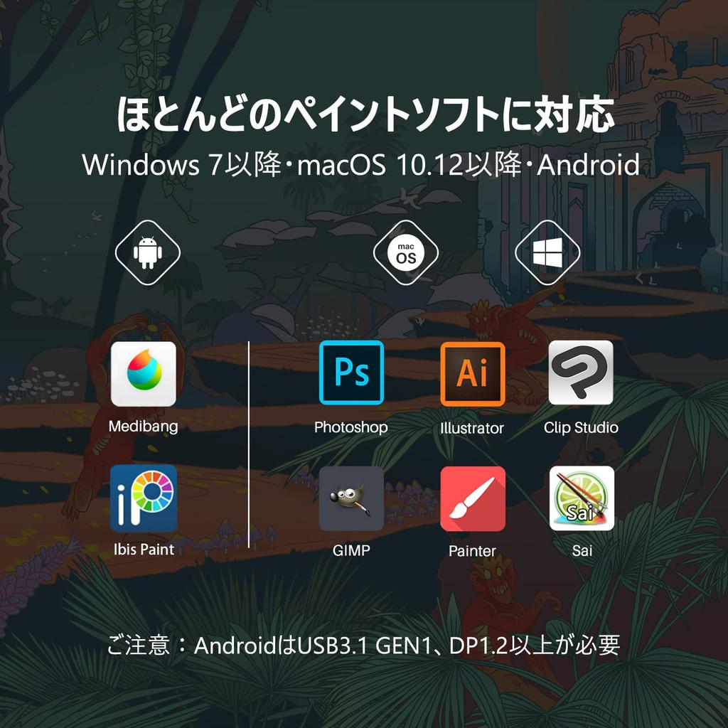 HUION Liquid Tab Kamvas 24 QHD LCD Pen Tablet No Charging Required Pen PW517 8192 Level Pressure Sensitivity Tilt Detection Film No Parallax Drawing