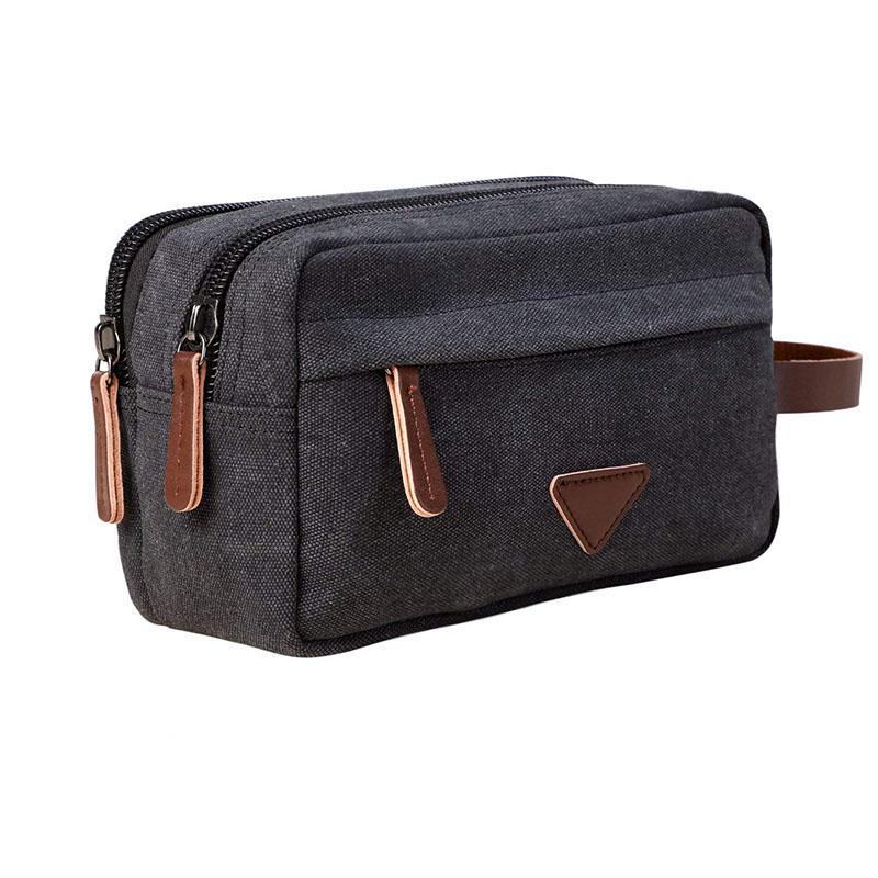 Men Clutch Bag Toiletry Kit Cosmetic Organizer Bag Canvas Travel Waterproof Wash Bag Female Makeup Box Women Make Up Beauty Case