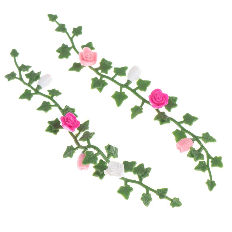 1:12 Миниатюрный кукольный домик, модель цветка из ротанга, садовые украшения, аксессуары