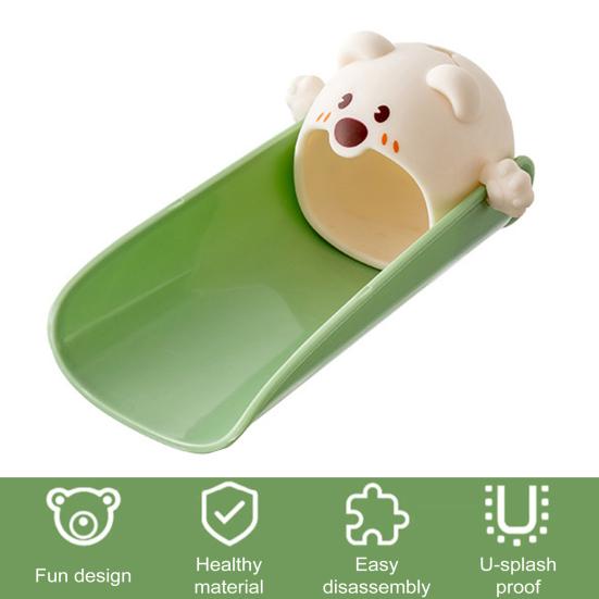 1/2Pcs Faucet Extender for Kids Safe Anti-Slip Design Splash-Proof Cartoon Shape Hand Washing Extension for Bathroom Sink Kitchen