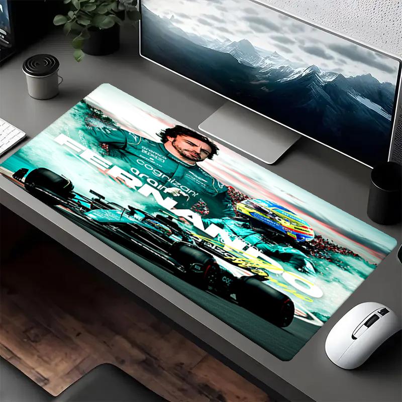 Fernando Alonso Theme Mouse Pad, Non Slip Rubber Base, Multifunctional Office & Home Decor, Perfect for Workspace Personalization.
