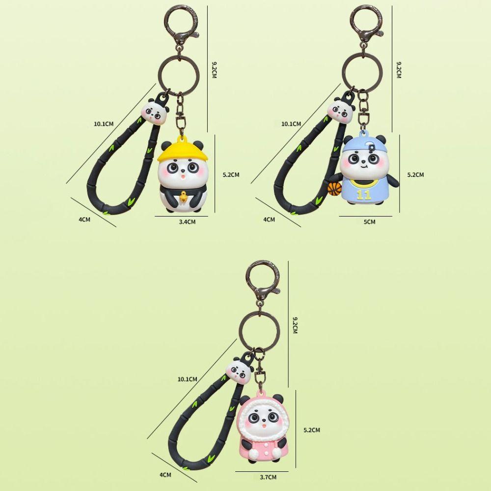 Аниме Панда Автомобильный Брелок Мультяшный Подвеска для Сумки Мини Кукла Панда Брелок Девочка