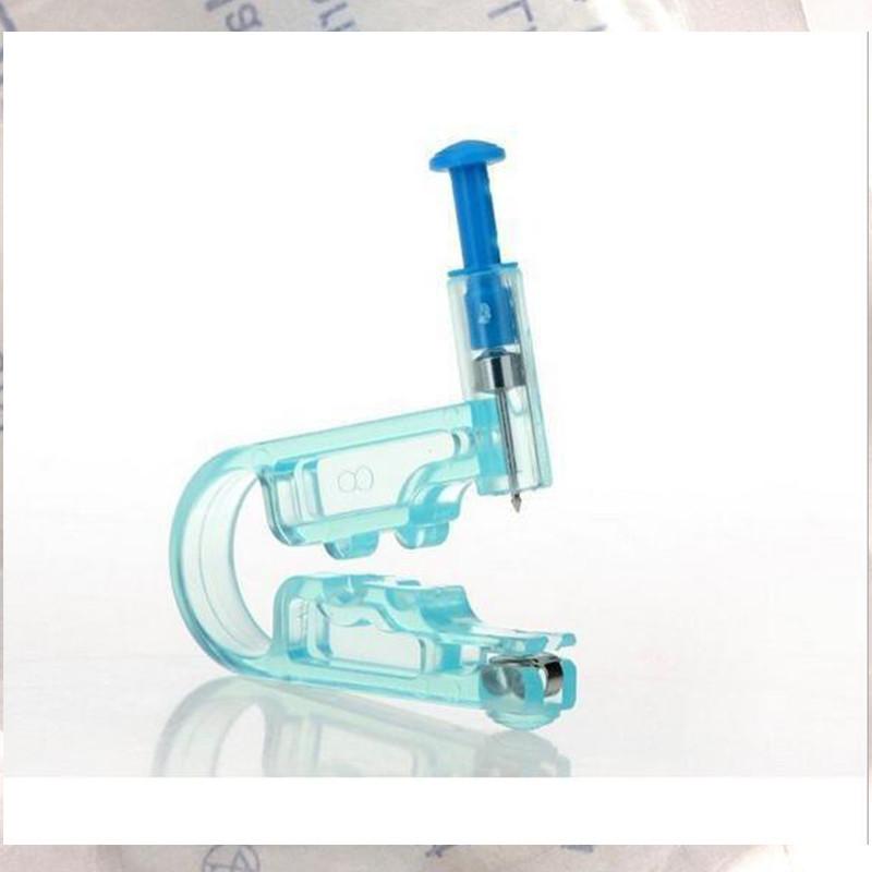 Ear Piercing Gun Safety Asepsis Tool Needle Disposable Body Kit Gem Earring Stud