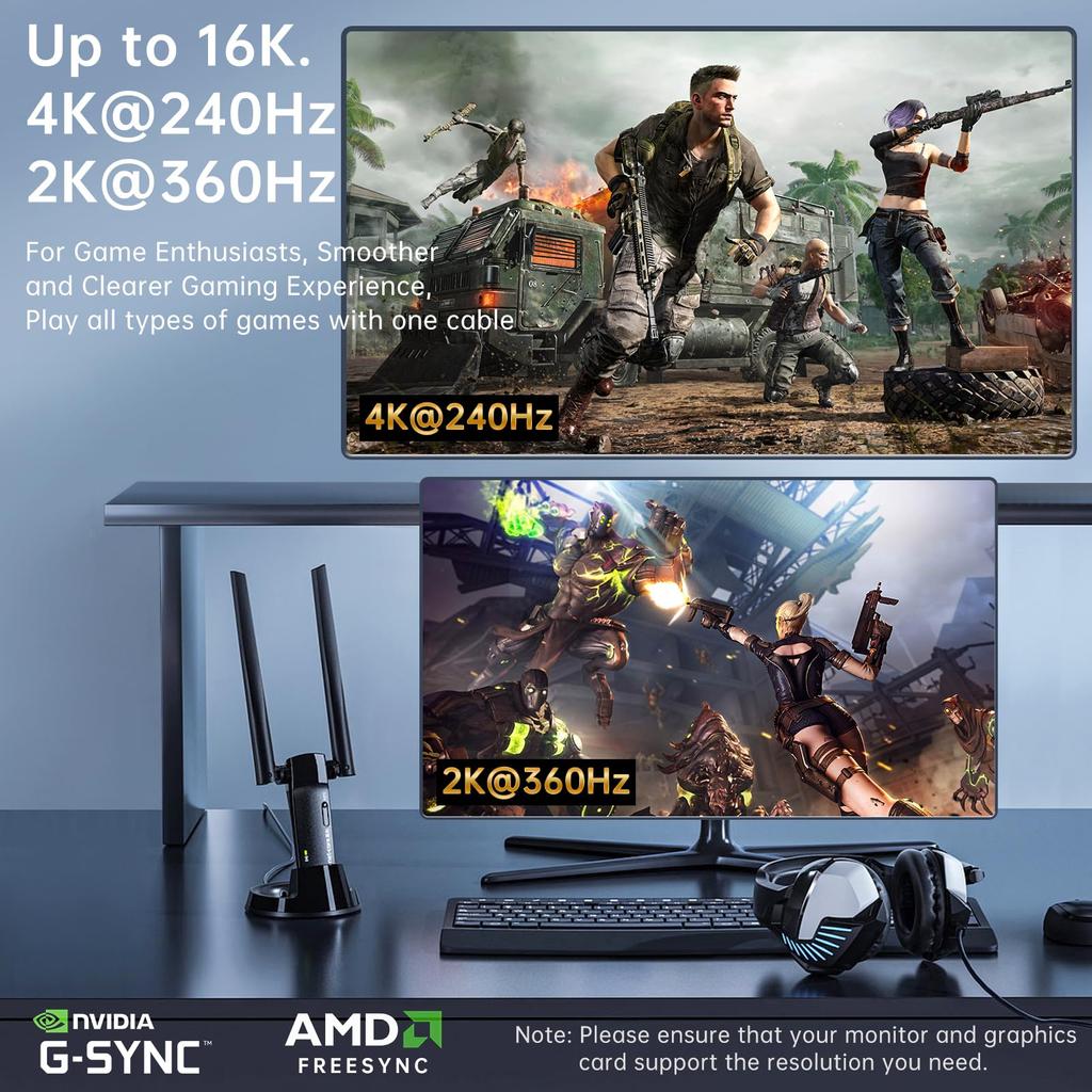 Оптоволоконный кабель DisplayPort 16K Оптоволоконный кабель DisplayPort 165 Гц 144 Гц Поддерживаемый DSC Display Port 2.1 10M, 2.0 80 Гбит/с, 16K@60 Гц, 8K@60 Гц,