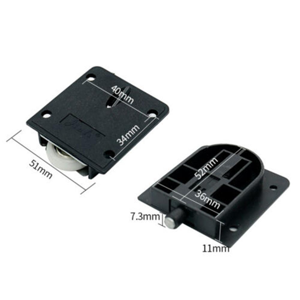 4pairs Sliding Door Roller Black High Quality Metal