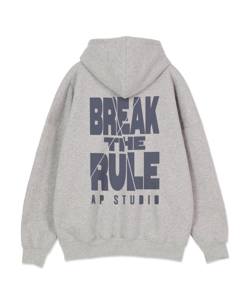 Худи оверсайз с широкими плечами Break The Rule_Меланж