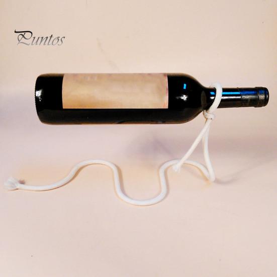 Плавающий держатель для винных бутылок, железная веревочная стойка для вина, подвесная стойка для одной бутылки, винный дисплей для домашнего декора, вечеринок, баров, кухонь