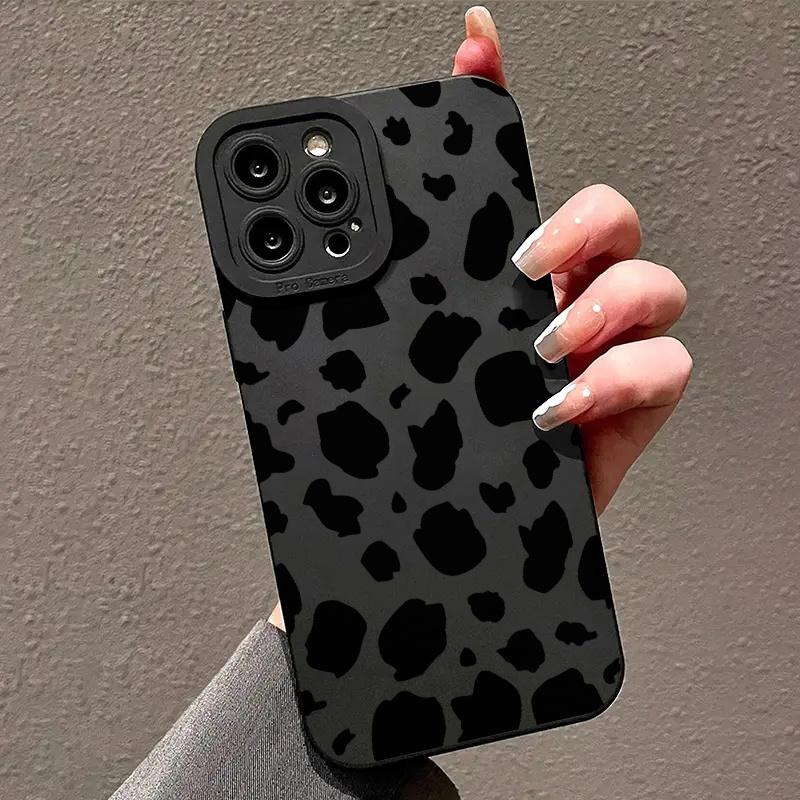 Чехол для iPhone 15 14 13 12 11 Pro Max XS X XR Защитный чехол с леопардовым принтом для iPhone 7 8 Plus SE 2020 Силиконовые чехлы