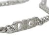 Used 10656 Diorvolution Choker N1583DVOCY_D13S 7984 Dio(r)evolution Crystal Rhinestone Logo Silver Women's from Japan