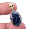 Natural Pietersite Gemstone 925 Solid Sterling Silver TwoTone Pendant 1.25" R6e32
