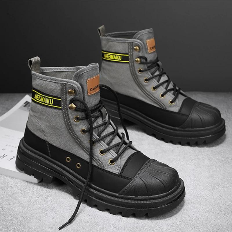 Boots Men's Shell Head Workwear Boots Men's Autumn and Winter Canvas Men's Boots 2025 Trendy Boots