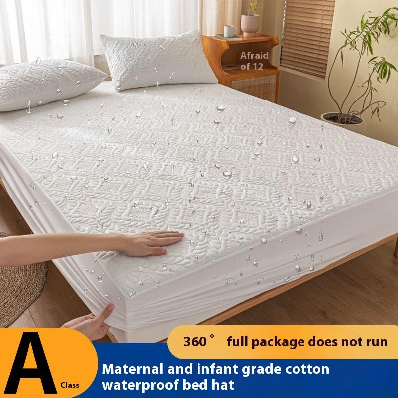 2026 Водонепроницаемый Однотонный Стеганый Тисненый Наматрасник Простыня-чехол для Матраса Толстая Мягкая Подкладка для Кровати (Нет наволочек)