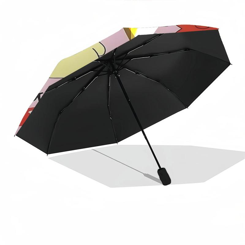 1pc Hello Kitty & Friends Automatic Opening Folding Umbrella with 8-Rib Iron Frame - Portable for Outdoor Use, Festive Gift, Travel, Daily Use, Suitab