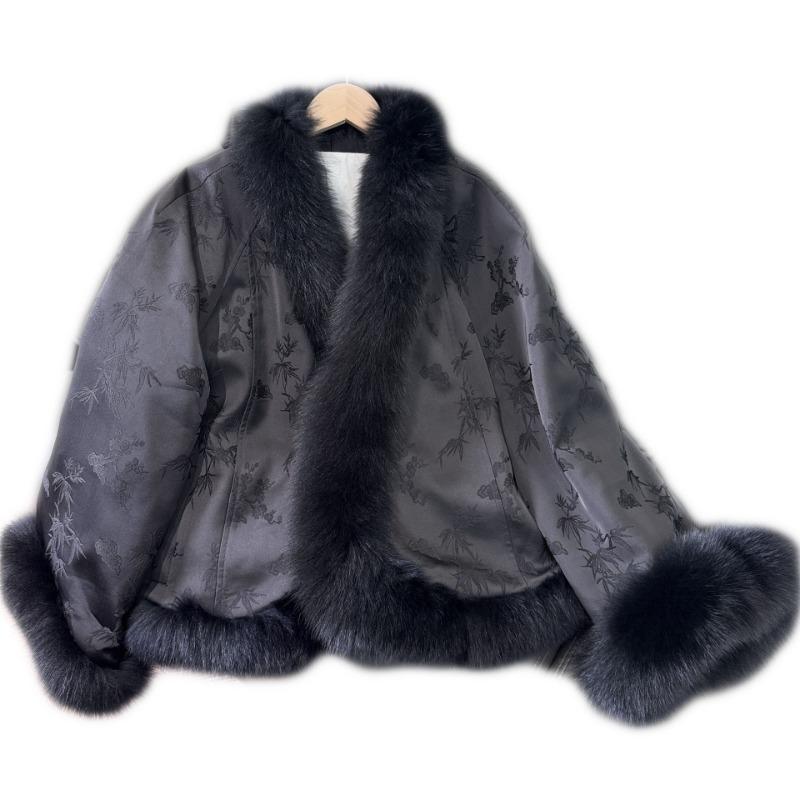 A New Fox Hair Down Liner Medium Women's Fur Coat Haining Real Hair