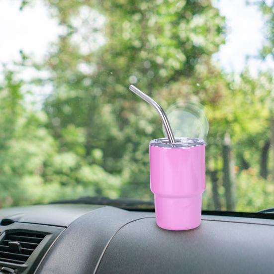 1/6 шт. Стакан из нержавеющей стали с крышкой-соломинкой 90/150 мл, мини-многоцелевой стакан