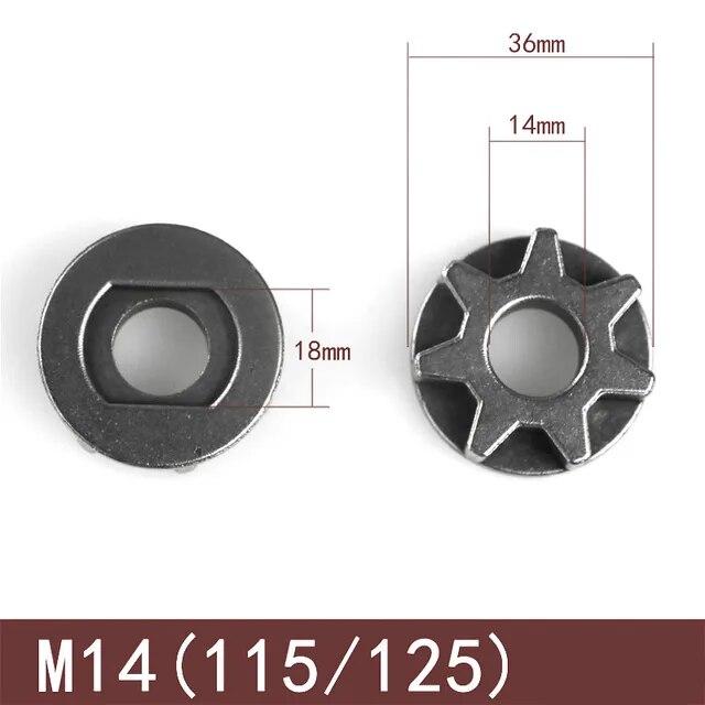 M10/M14/M16 Шестерня для бензопилы 100 115 125 150 180 Сменная угловая шлифовальная машина Шестерня пильная звездочка Цепное колесо для кронштейна бензопилы