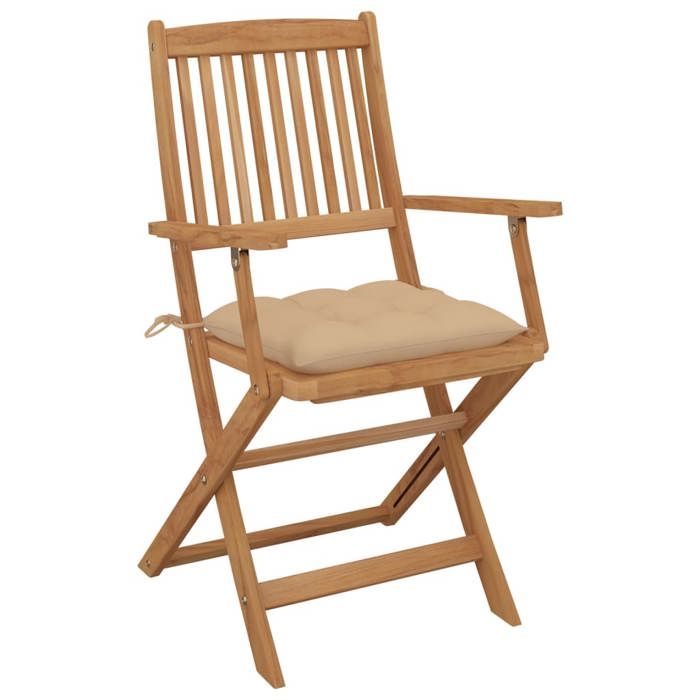 Maison Exclusive - Chaises pliables de jardin lot de 8 avec coussins Bois d'acacia