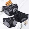 Thin Fashion Mesh Lace Low Waist Transparent Briefs Lingerie Sexy Lace Panties