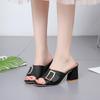Fashion 2025 New Open Toe Slides Woman Slippers Sandals Shoes for Women  Heeled Rubber Job Outside  Sandal Chic and Elegant Clappers