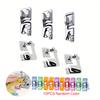 Narrow/Wide Rolled Hem Presser Foot Hemming Foot Kit With Sewing Clips 4/8'', 6/8'', 8/8'' Sewing Rolled Hemmer Presser Foot