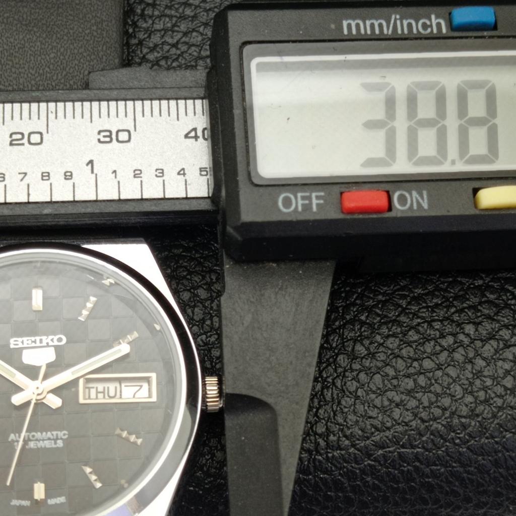 AUTOMATIC SEIKO 5 JAPAN MENS 6309A REFURBISHED BLACK COLOR DIAL WATCH a440288-4