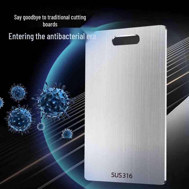 Большая антибактериальная разделочная доска - нержавеющая сталь 316, защита от плесени, утолщенная для кухонного использования