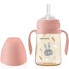 Mother K Baby Basic PPSU Rabbit Straw Cup 200ml, Blossom, 1 Piece, Popular Korean Parenting Items