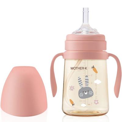 Соломенная чашка Mother K Baby Basic PPSU Rabbit 200 мл, Blossom, 1 шт., Популярные корейские товары для родителей