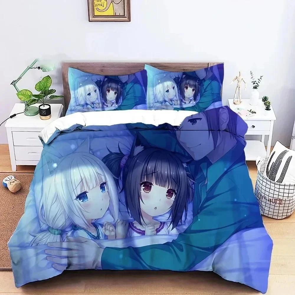 Аниме Nekopara Сексуальная Девушка Комплект Постельного Белья Для Спальни Мягкое Современное Покрывало Удобное Детское Пододеяльник Чехол Для Одеяла И Наволочка
