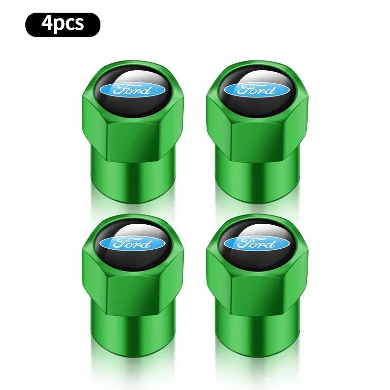 New 2026 Car Sticker 4pcs Car Wheel Air Valve Stem Cover Caps For Ford Focus Fiesta Ranger Mondeo Escort Falcon Flex S-MAX Kuga