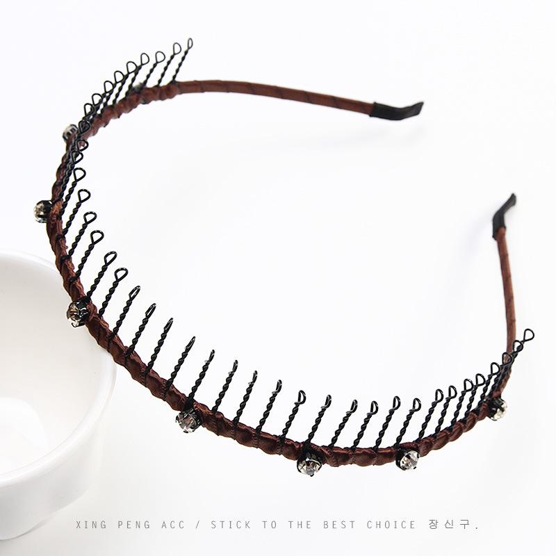 Корейская длиннозубая нескользящая повязка на голову с гребнем головной убор простая повязка на голову с зубцами заколка для волос макияж умывание лица повязка на голову