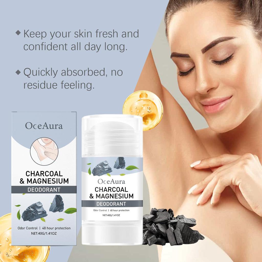Charcoal Deodorant Stick for Armpit Long Lasting Freshing Sweat In addition to sweat, control the smell of sweat, refreshing, c