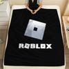 Roblox Cartoon Printed Flannel Blanket, soft throw for bedroom sofa, washable, Christmas present, great gift.