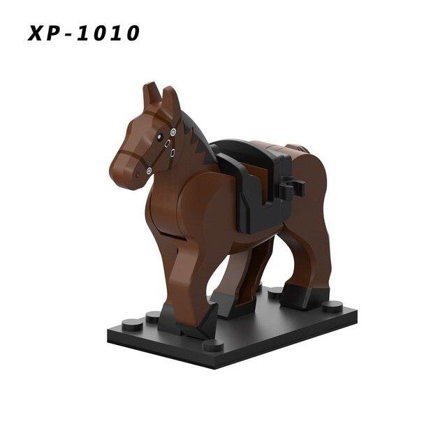Пластиковые мини-блоки, фигурки, римский рыцарь, военные лошади, седла, игрушки Mahler, детские игрушки XP1011-1016 XP1007-10