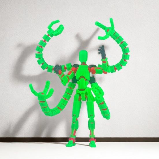3D-печатная фигурка робота с аксессуарами, подвижные суставы, модель робота, игрушка