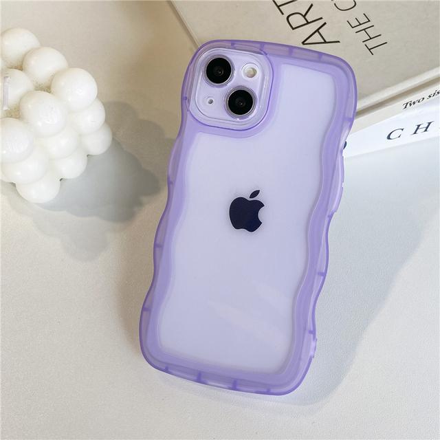 Прозрачный милый волнистый чехол для Iphone 11 13 12 Pro Max Xs Xr X 7 8 Plus противоударный прозрачный мягкий силиконовый чехол