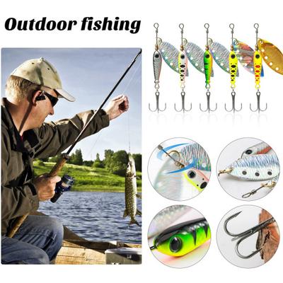 5 шт. 5,7 см/9 г рыболовная приманка с вращающимся крючком и металлической вращающейся блесной для дальнего заброса, ловля соленой воды, пресноводного окуня, щуки и судака