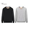 Winter Men Sweatshirt Thickened Plush Keep Warm O Neck Long Sleeves Elastic Cuff Plus Size Solid Color Bottoming Top Daily Wear Clothes