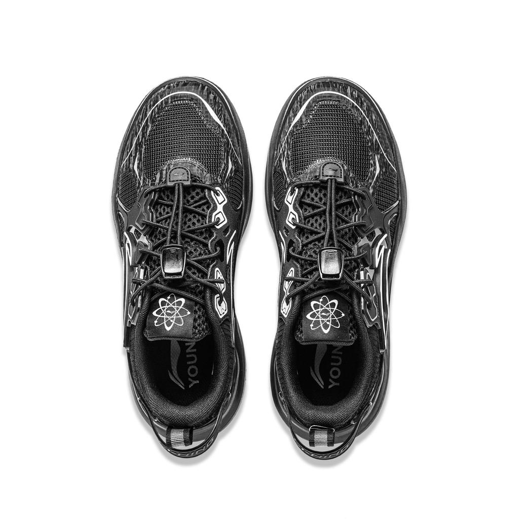Li Ning молодежные детские звездные удобные амортизирующие низкие кроссовки для бега детские кроссовки черные YKCU142-5