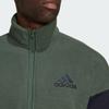 Adidas Удобная теплая спортивная куртка из флиса с цветными блоками и логотипом бренда, мужские куртки, окисленные зеленые чернила HK4603