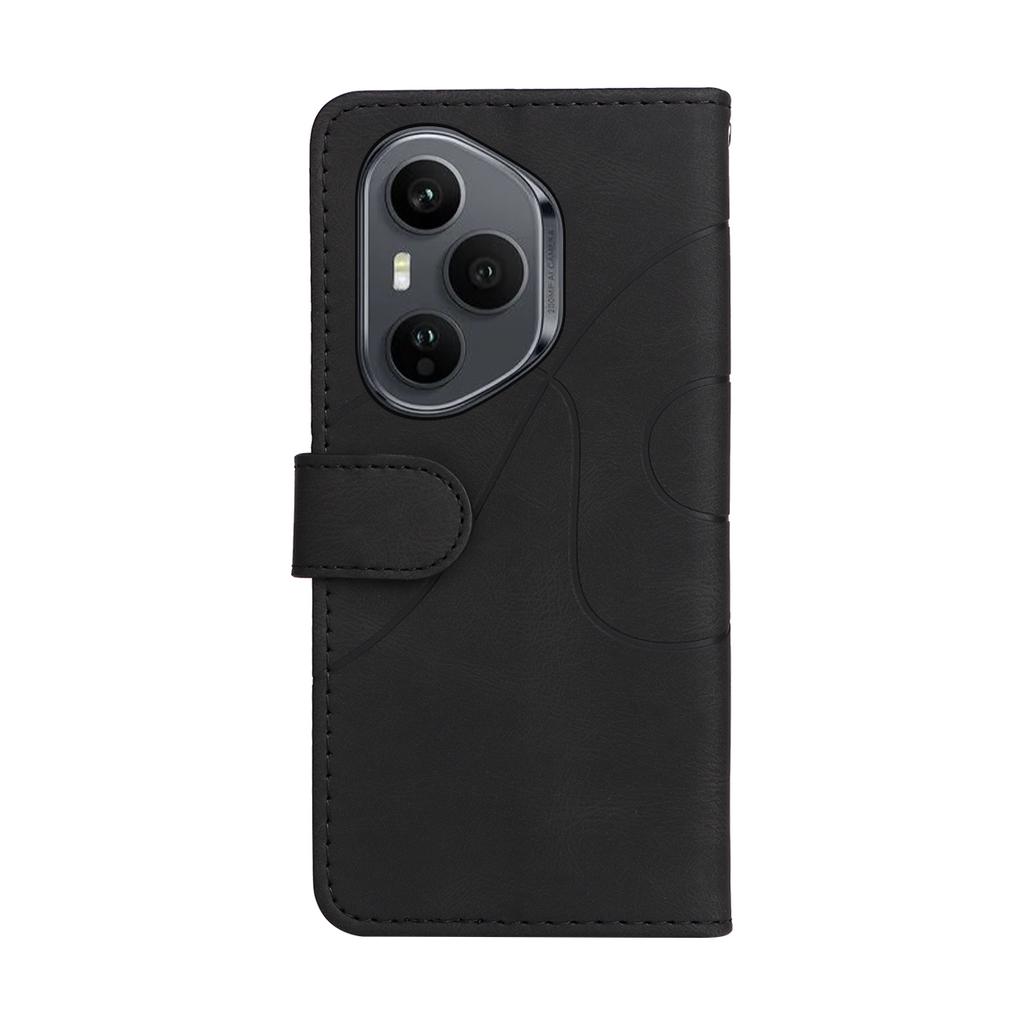 For Honor 400 Pro 5G (Глобальный) Кожаный чехол-подставка для телефона с кошельком и двухцветным дизайном