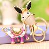 Creative Rhinestone Donkey Car Keychain Metal Keyring Unique Gift Idea For Friends