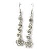 [N3711] - Designer Earrings 'Sissi' Silver White