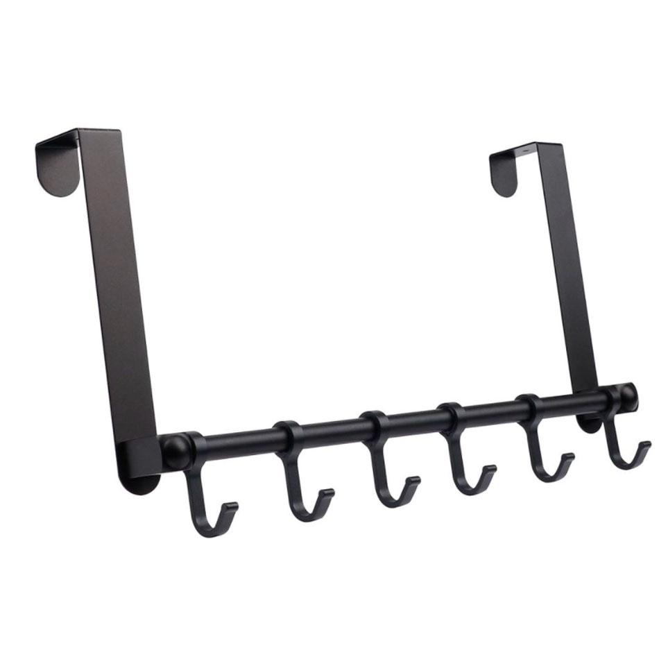 Алюминиевый дверной крючок матовый золотой черный серебристый съемный ряд настенный крючок 6 для ванной комнаты кухни домашний декор металлический держатель для полотенец