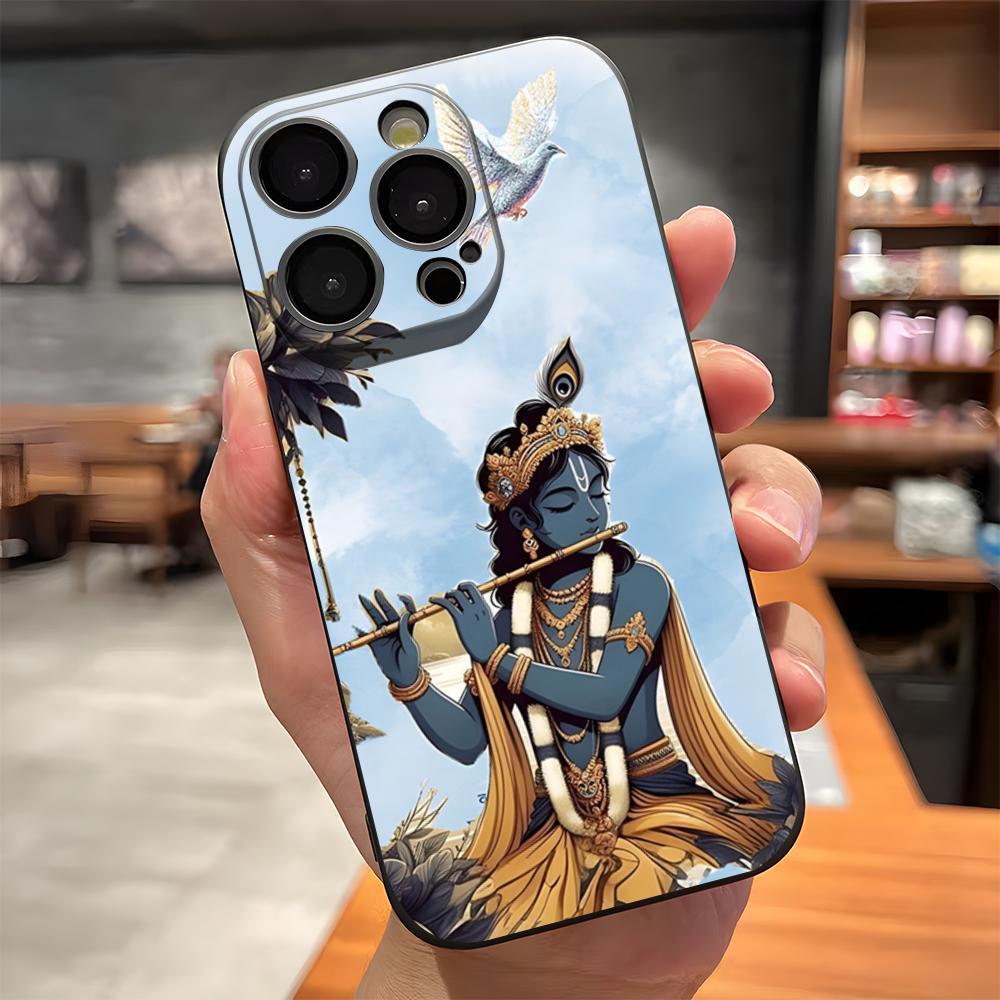 Indian God Lord Krishna Phone Case For IPhone 17 Pro Max 15 Pro 16 14 Plus 12 13 Mini 11 Pro Shockproof Soft Cover