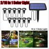 10 в 1 солнечный свет RGB фонари на открытом воздухе IP65 водонепроницаемый солнечный свет для газона солнечный свет для украшения садовой дорожки и бассейна