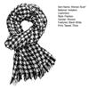 Autumn Winter Scarf Women Black White Plaid Print Scarf Tassel Trim Thick Warm Shawl Versatile Long Scarf Wrap
